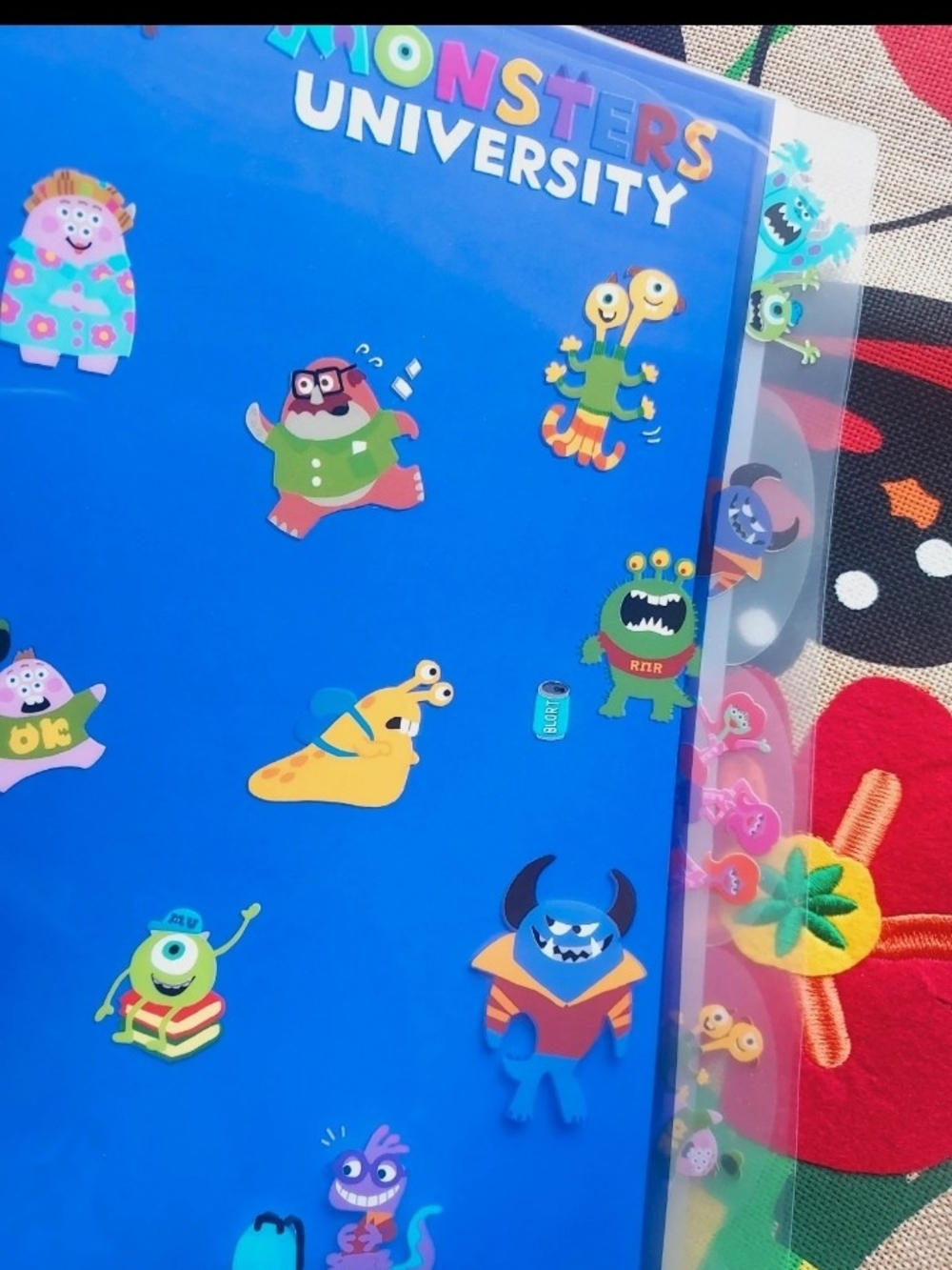 Disney Monsters University Blue Monster File pocket stationery NWT - Picture 5 of 12